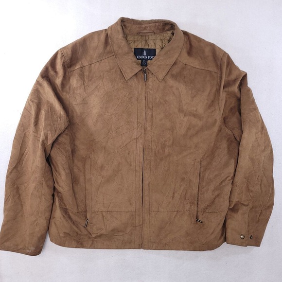 London Fog Zip Up Casual Long Sleeve Outdoor Jacket Mens Size 2XL Brown - Picture 2 of 9